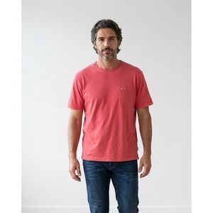 Coast Apparel The Crew Tee Mens XL Coral Pima Cotton Pocket T-Shirt Logo